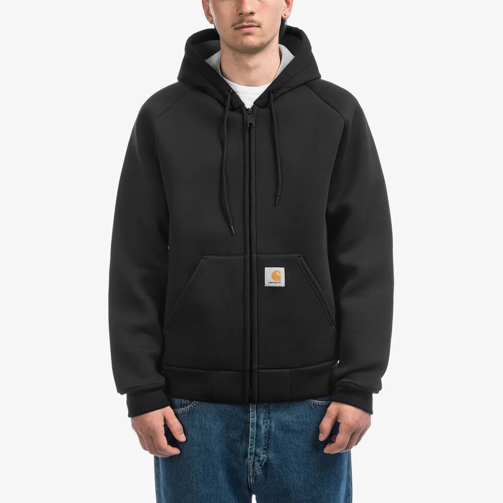NWT Carhartt WIP Carhartt Wip Car-Lux Hooded Jacket Black Gray Streetwear Sz XXL